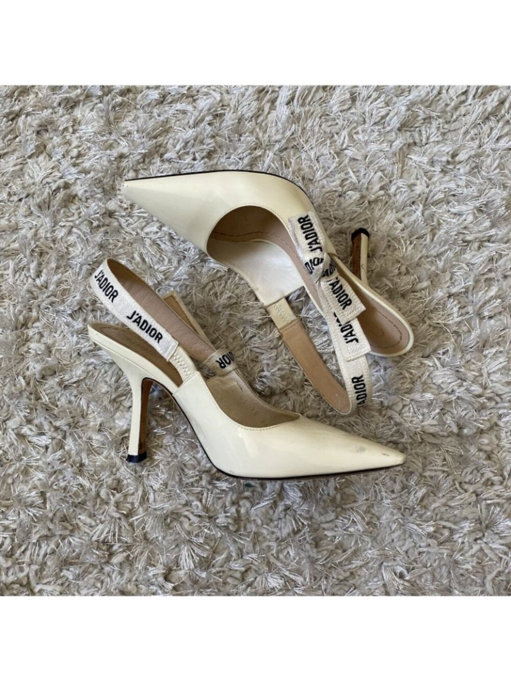Christian Dior Womens White J'adior Patent Leather Slingback Pumps Size 36 6 - Picture 6 of 11